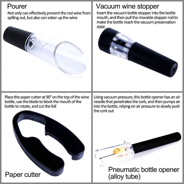 Presto Unique Air-Pump Cork Remover Set